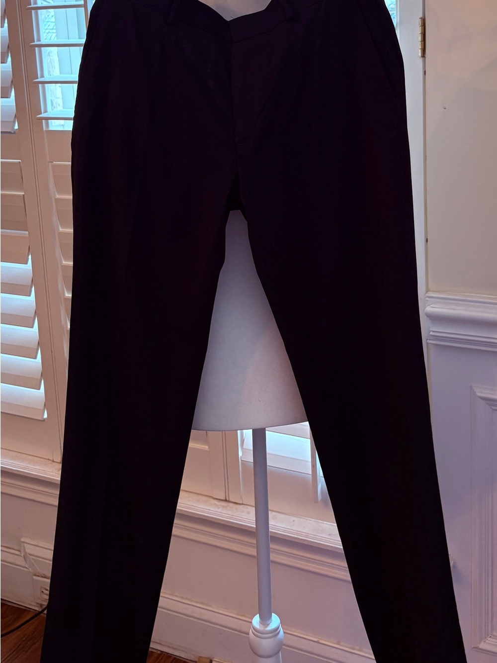 H&M Navy Men's Dress Pants - Tailored Slim Fit
